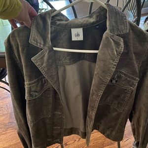 CAbi Velvet Topper jacket in gray.